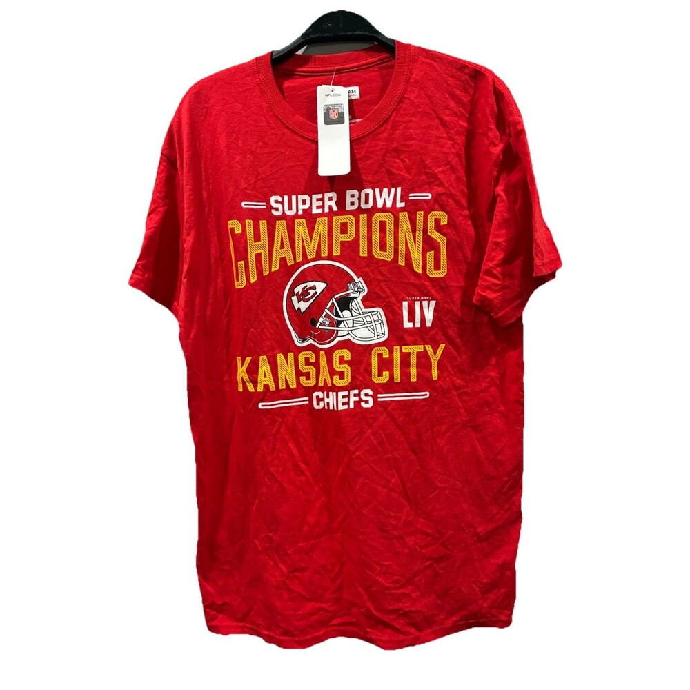 NFL Red Kansas City Chiefs Super Bowl 54 LIV Champions T-Shirt Size Medium NWT